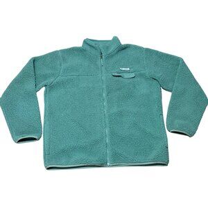 COLUMBIA PERFORMANCE OUTDOOR SHERPA SWEATER JACKET GREEN SIZE L-XL MENS